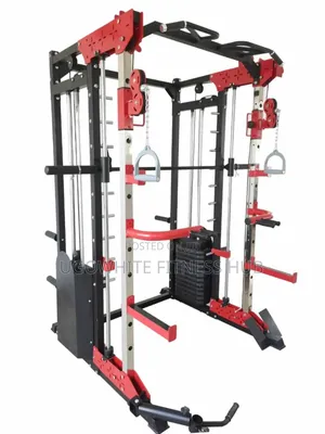 Multifunctional Smith Machine and Cable Crossover Trainer
