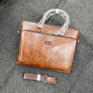 Mont Blanc Genuine Leather Laptop Bag