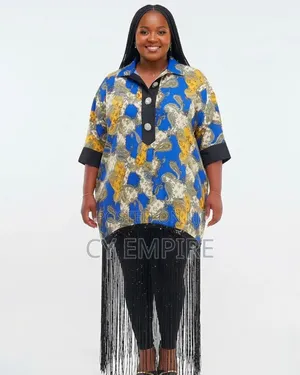 Blue Paisley Fringe Bubu