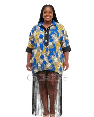 Blue Paisley Fringe Bubu