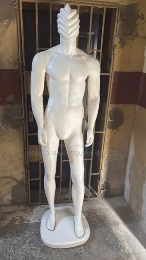 Plastic White Full Body Spider Head Male Mannequin