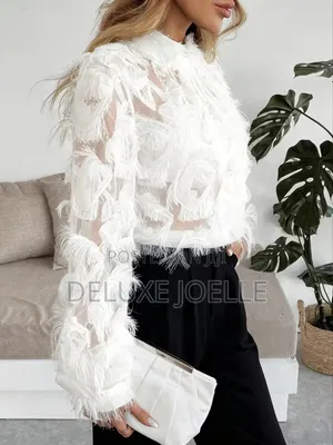 Emery Rose Fashionable Fluffy Long Sleeve Top