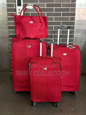 Quality Solid Set of 4 Fabric Luggage Traveling Box