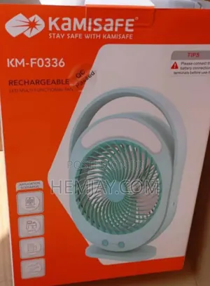 Kamisafe Multifunctional Rechargeable Fan With Light "40 Mah"