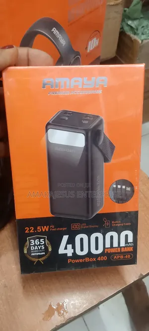 Amaya Super Fast Charging 40,000mah Power Bank