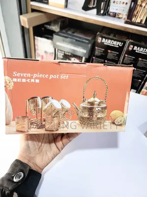 1litre Glass Tea Pot With Infuser and 6 Cups