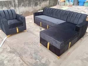 Black L Shaped Chair