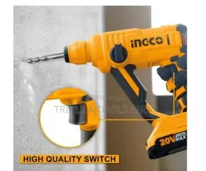 Ingco 20v Lithium-Ion Rotary Hammer Drill With 3pcs - Plus Drill Bits