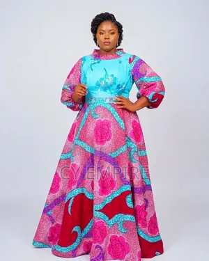 High Quality Embellished Ankara Dress