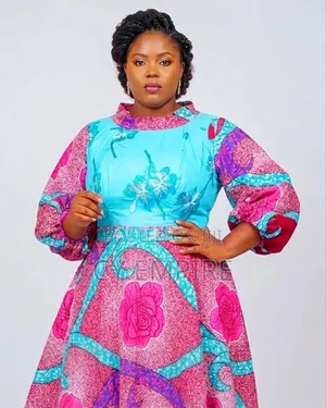 High Quality Embellished Ankara Dress