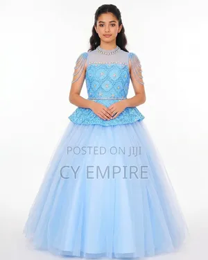 Sky Blue Party Dress for Girls