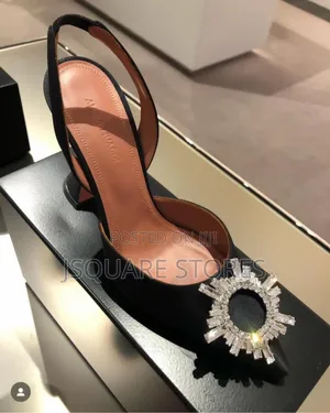 Amina Muaddi Black Sandals Available In Size: 37 to 42