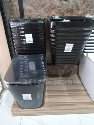 Complete Set, Absolute Black Imported England Standard Water Closet