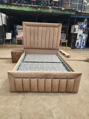Queen Size Upholstery Padded Bed Stand.