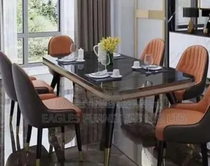 Luxury and Unique Marble Dinning Table With 6 Chairs