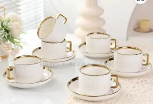 Tea Set, 6 Tea Cup With 6 Saucers