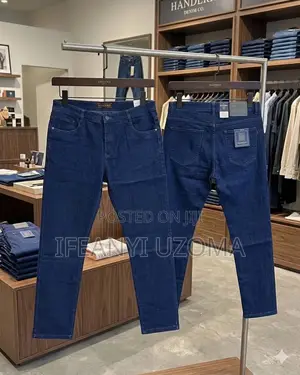 Classic Matured Plain Men Jeans Trousers