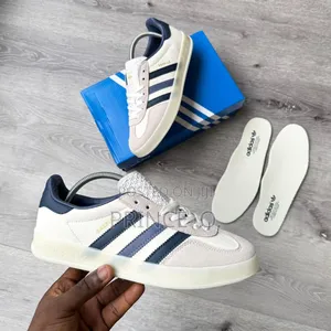 Adidas Gazelle Indoor “Core White/Preloved Ink” Sneakers