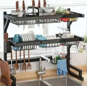 Double Phase Over the Sink Plate Rack Without the Cover