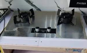 75cm Phiima Stainless 2 Burner Flip Ups Gas, With Timer.