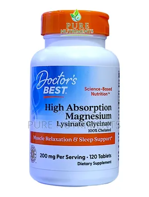 Doctor's Best Magnesium Lysinate Glycinate 200mg 120 Tablets