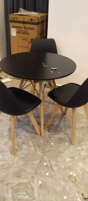 Round Dining Set One Table and 3 Chairs