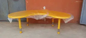 Moon Table With Adjustable Stainless Steel Legs