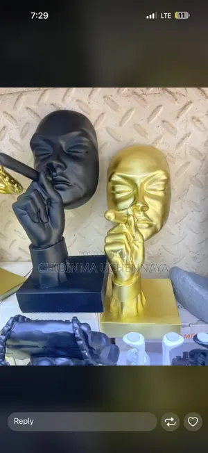 Mini Smoking Man Statue Sculpture