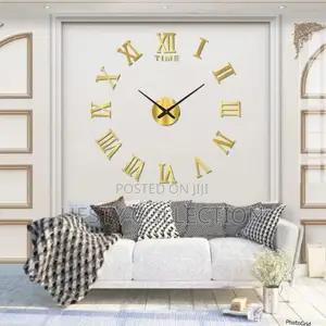 Diy 3d Acrylic Big Fancy Wall Clock 130cm Roman Numeral Design