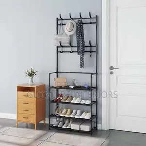 Multi-Functional Shoe Rack With Hat and Coat Hanger