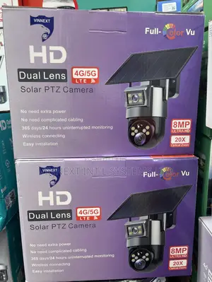 Vinnext Ubox Hd Dual Lens Solar PTZ Camera.