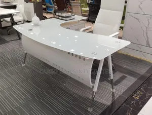 Quality Glass Executive Table 1.6m White