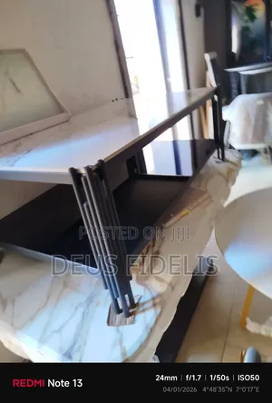 Marble Table and 2 Side Stools for Living Room