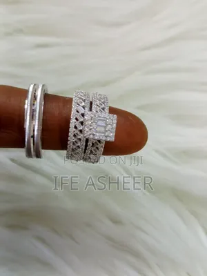Couples 925 Sterling Silver Set of Wedding Ring B001 - Silver
