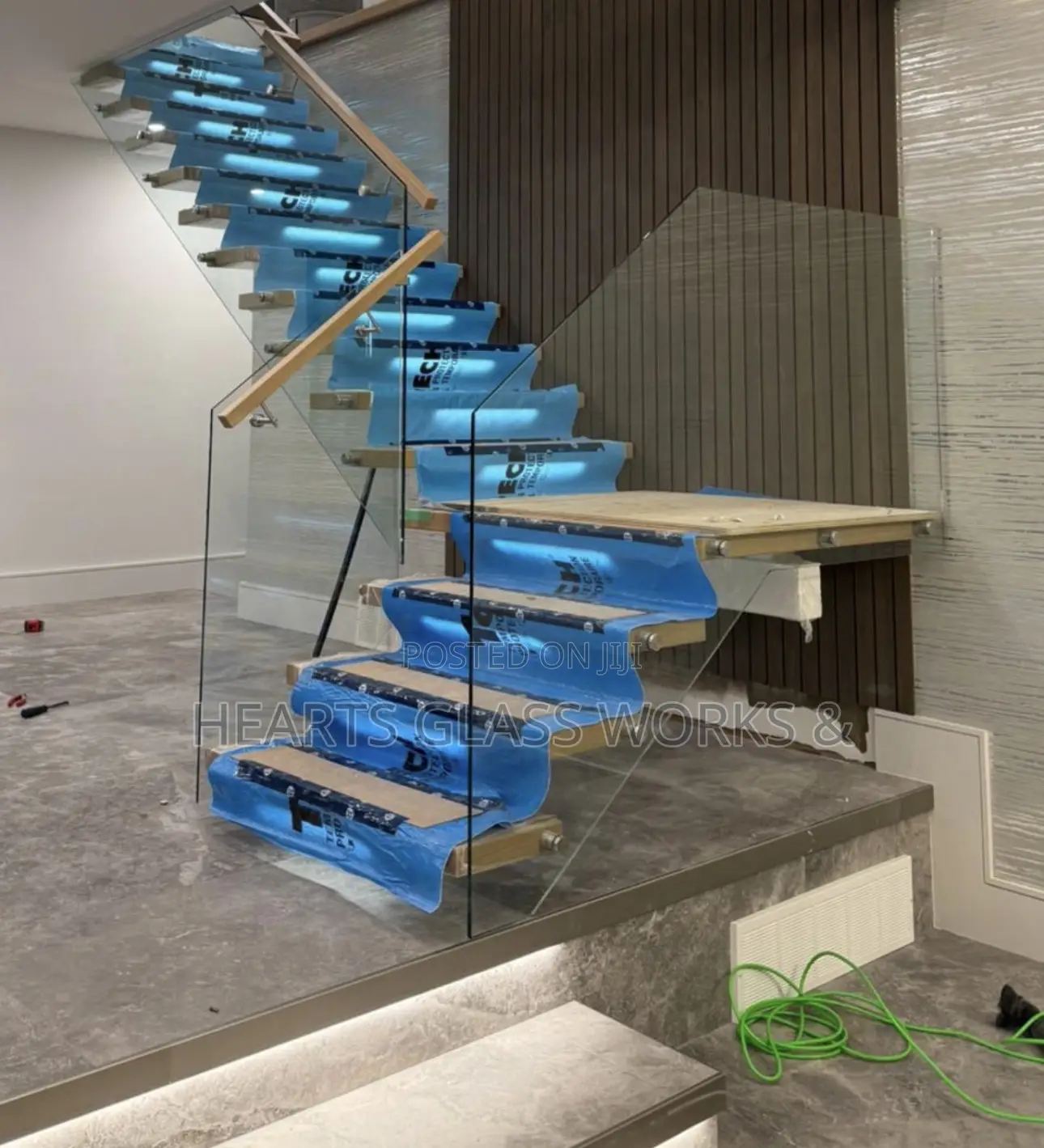 Contemporary Floating Stair Rail System