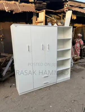 6ft by 6ft Wardrobe Off White