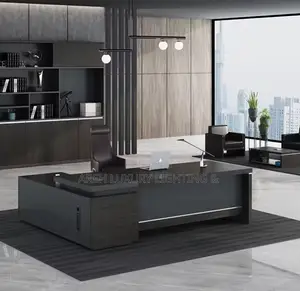 Modern Wooden L-Shaped Executive Ceo Desk Large Office Computer Desk