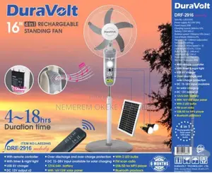 Duravolt 16 Inches Rechargeable Standing Fan