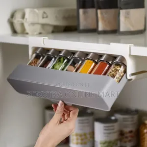 Under-Shelf Pullout Kitchen Spice Rack