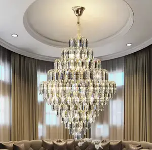 Luxury Led Crystal Chandelier Home Decoration Duplex Building Lights