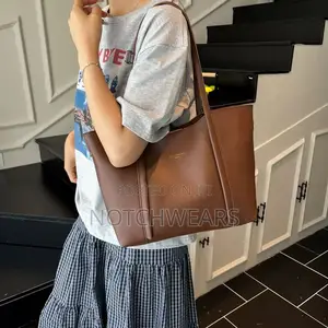 Camel Leather Tote Bag