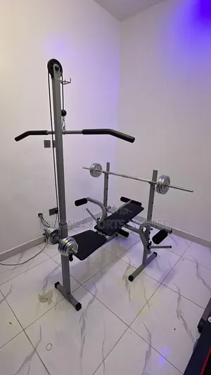 American Fitness Weight Bench With 50kg Weight and Pull Up Bar