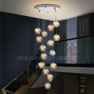 Black Body Black Glass 15 Glass Luxury Pendant Chandelier