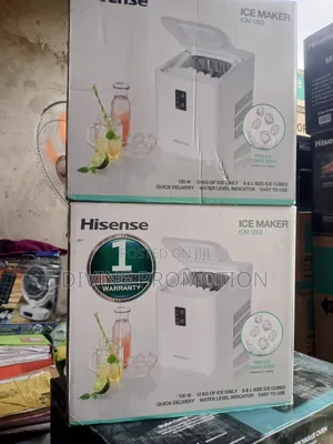 Hisense Ice Maker 120 Watts, 12kg Ice Maker, White Color.