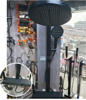 Quality Heavy Gage Black Matt Piano Standing Shower