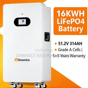 Dawnice 16kwh 51.2v 314ah Smart Wall Pack: Real-Time LCD