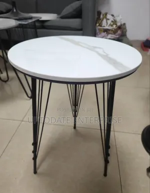 Metal Style Marble Dining Table