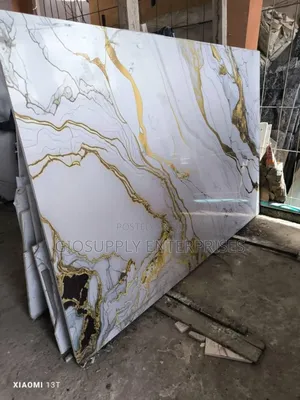 Large Format Polished Calacatta Gold Marble Slab