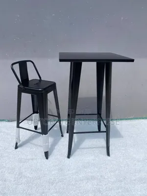 Metal Bar Chair and Table