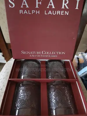 Ralph Lauren Safari Glass Cups and Glas Serving Trays